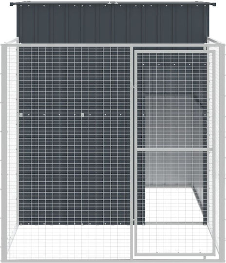 vidaXL Hundehaus Groß Metallisch Außenbereich Gray 165xx181cm