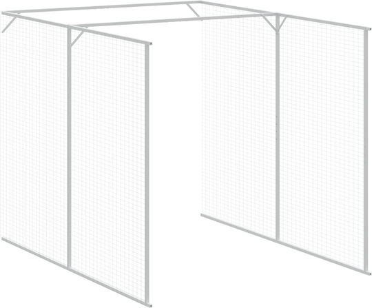 vidaXL Hundehaus Groß Metallisch Außenbereich Gray 165xx181cm