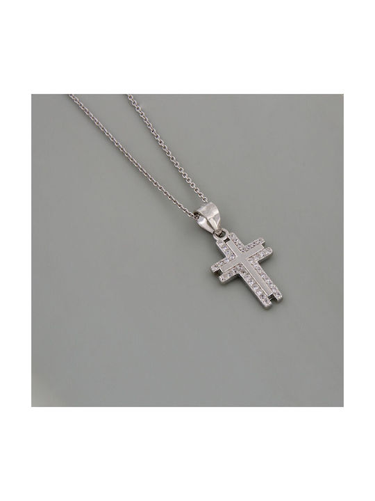 Ios Women's Cross from Silver with Chain