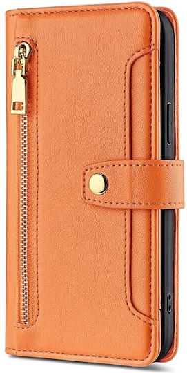 Zipper Wallet Πορτοκαλί (Realme C11 2021)
