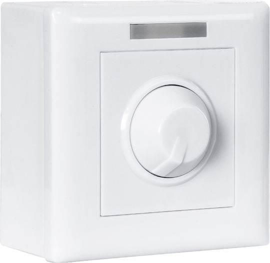 GloboStar Επιτοίχιος Διακόπτης Dimmer με Πλαίσιο Ταινία LED Περιστροφικός