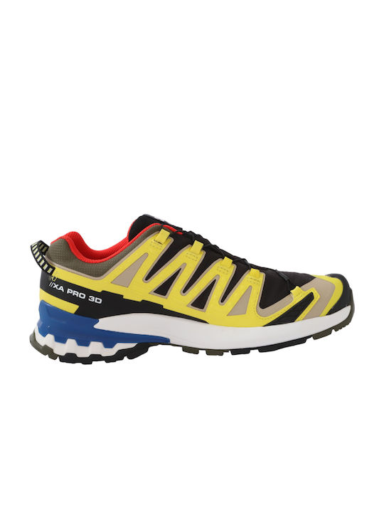 Xa Pro 3d V9 Ανδρικά Αθλητικά Παπούτσια Trail Running Αδιάβροχα με Μεμβράνη Gore-Tex Black / Buttercup / Lapis Blue