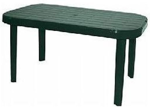 Mykonos Outdoor Dinner Free Standing Plastic Table White 140x85x75cm