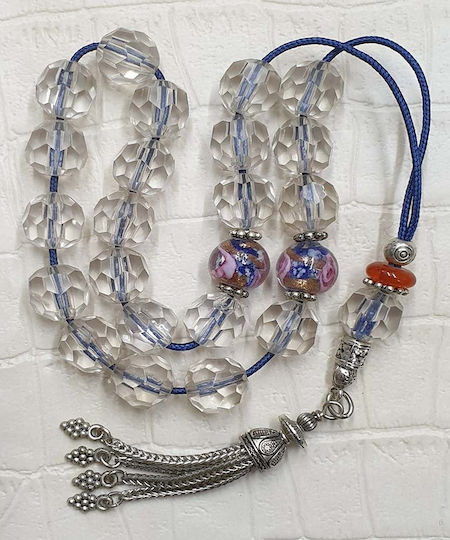 Roloi Komboloi Resin Worry Beads Transparent 32cm
