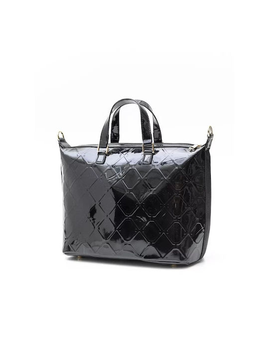 Fragola Women's Bag Shoulder Black Shiny Rombe