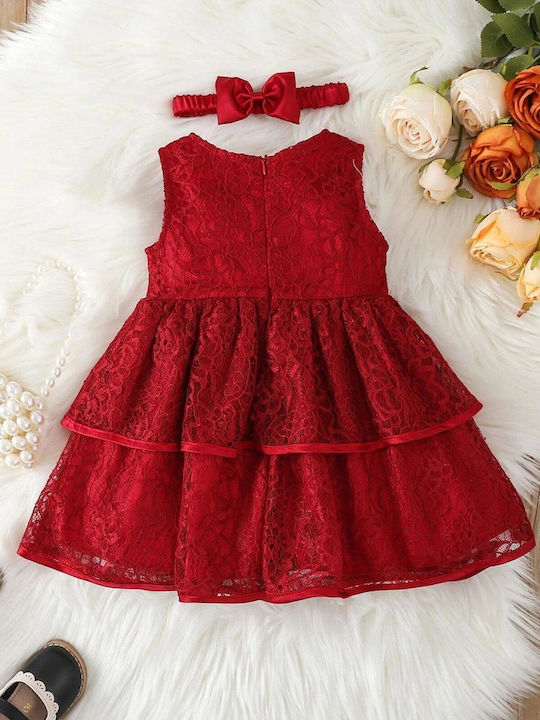 TakTakBaby Kids Dress Tulle Sleeveless Red