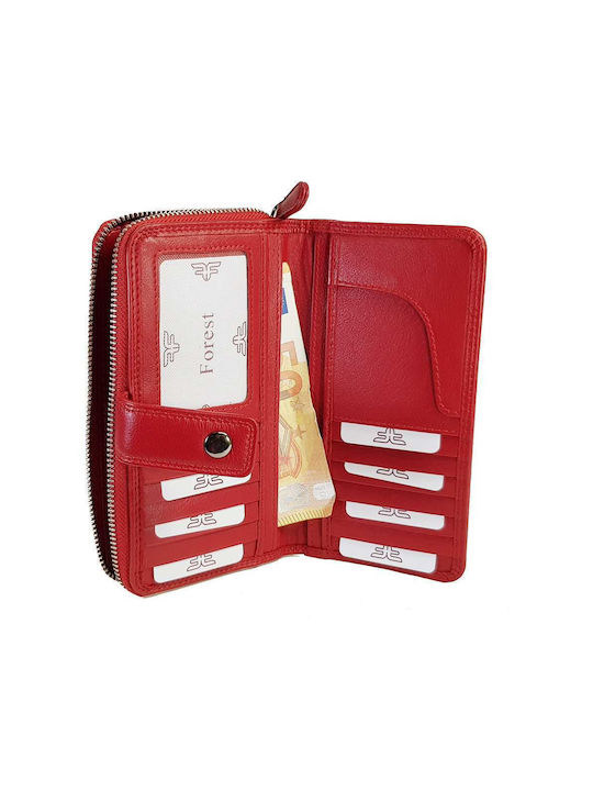 Forest Leather Wallet Red