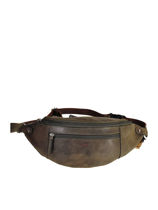 Piele Bum Bag pentru Talie Kaki