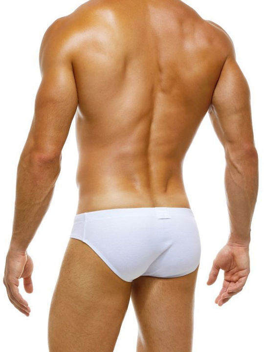 Herren Slips Weiß mit Mustern 1Packung