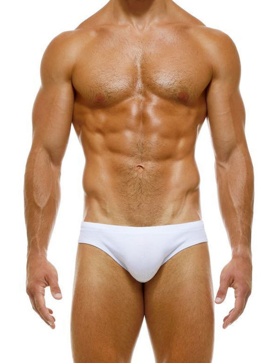Herren Slips Weiß mit Mustern 1Packung