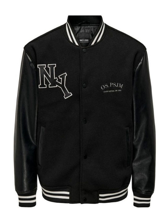 College Winter Jacket Black