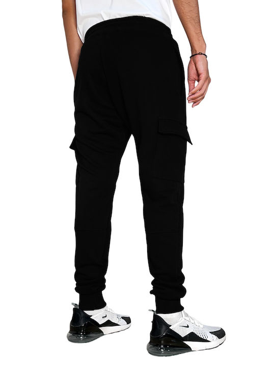 3Guys Men's Sweatpants with Rubber Black