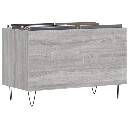 vidaXL Мебел за Hi-Fi Сив 38x74.5x48см