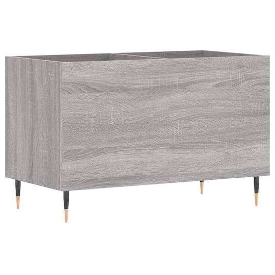 vidaXL Мебел за Hi-Fi Сив 38x74.5x48см