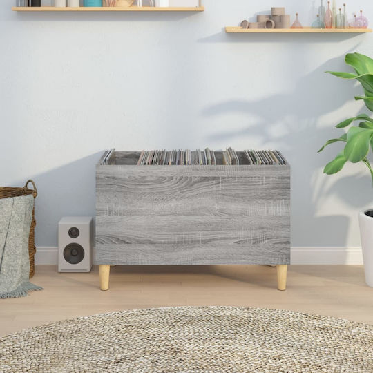 vidaXL Мебел за Hi-Fi Сив 38x74.5x48см