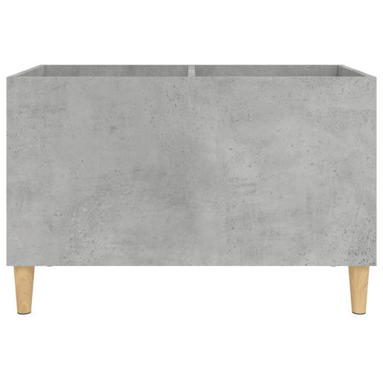 vidaXL Record Furniture from Concrete Hi-Fi Furniture Grey with Brown Feet 74.5x48x38cm