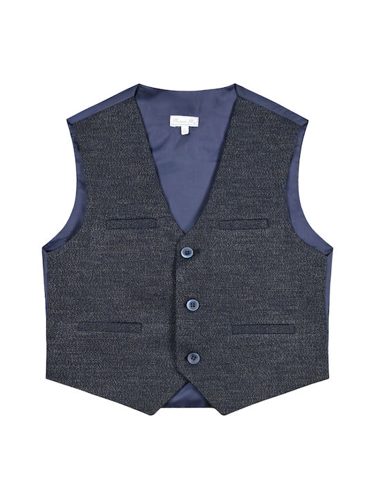 Energiers Boys Casual Jacket Blue Sleeveless with Ηood