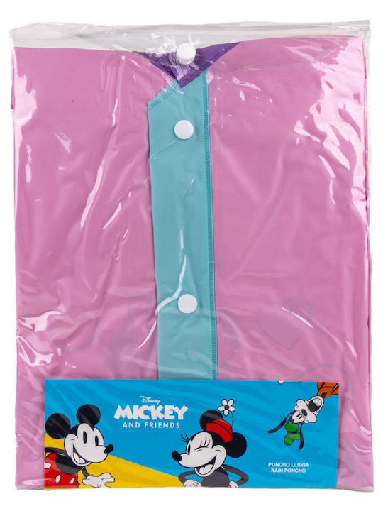Minnie Waterproof Kids Casual Short Coat with Hood Pink