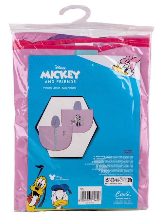 Minnie Waterproof Kids Casual Short Coat with Hood Pink