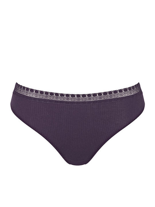 Go Ribbed H Tai Βαμβακερά Women's Slip 2Pack Purple