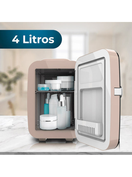 Cecotec Rio Ψυγείο Καλλυντικών 4lt με Ράφι & Λειτουργία Θέρμανσης Μπεζ
