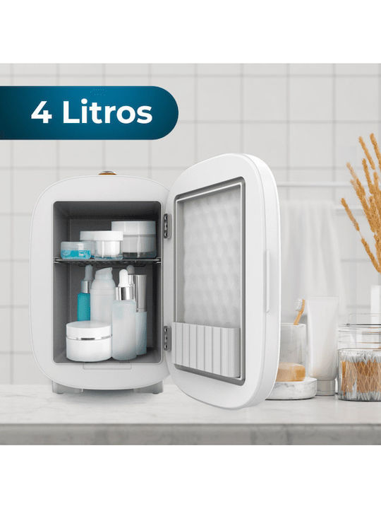 Cecotec Bora Ψυγείο Καλλυντικών 4lt με Ράφι & Λειτουργία Θέρμανσης Λευκό