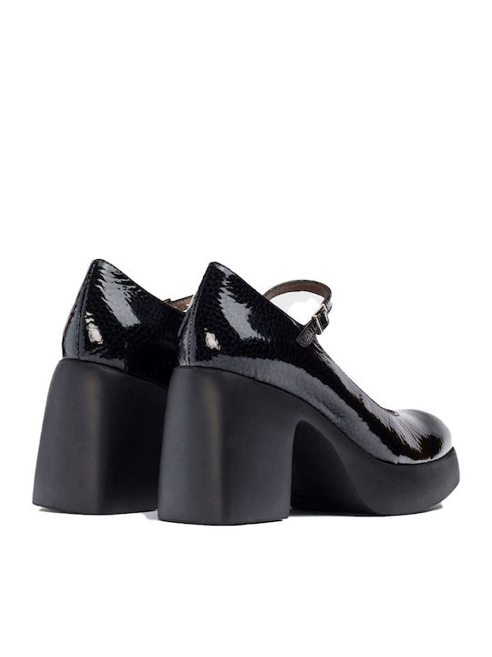 Leder Pumps Schwarz