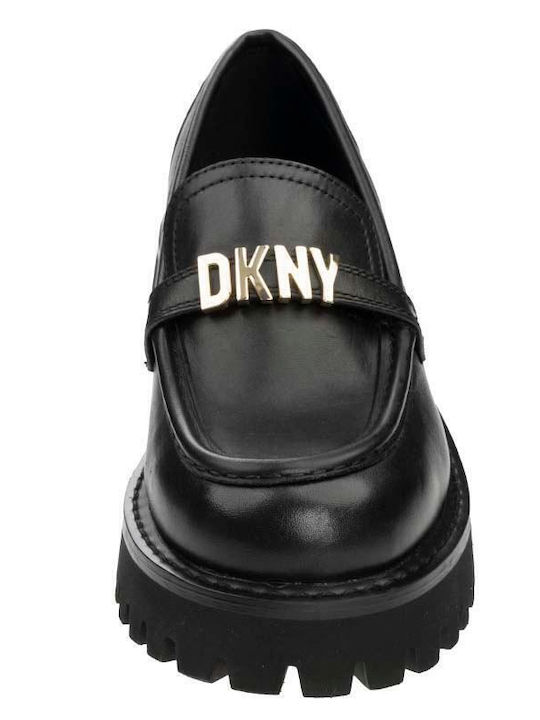 Ronnie Leder Damen Mokassins in Schwarz Farbe