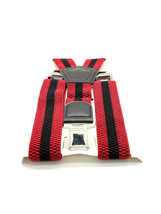 WIDE STRAPS IN BLACK AND RED COLOR 4CM - T137