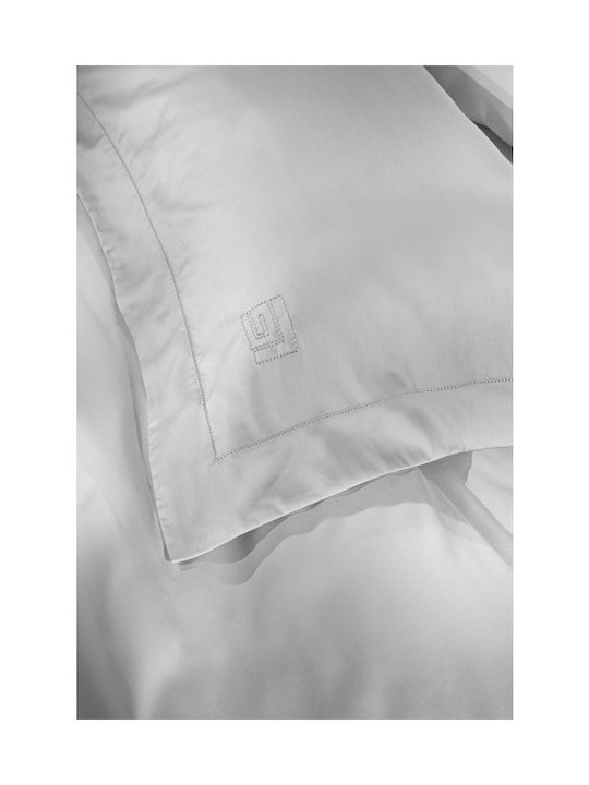 Guy Laroche Silky Pillowcase Set Oxford Silver 52x72cm.