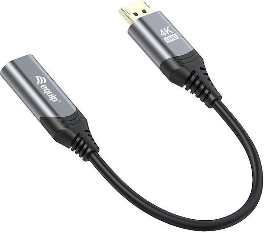 Equip Cable DisplayPort male - HDMI female 0.15m Gray (133446)