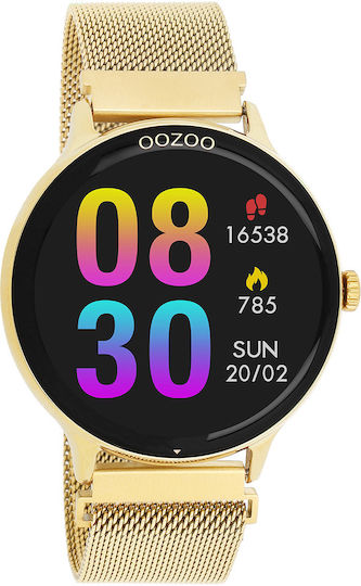 Oozoo Q00136 45mm Smartwatch with Heart Rate Monitor (Gold)