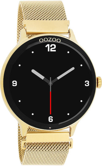 Oozoo Q00136 45mm Smartwatch με Παλμογράφο (Χρυσό)