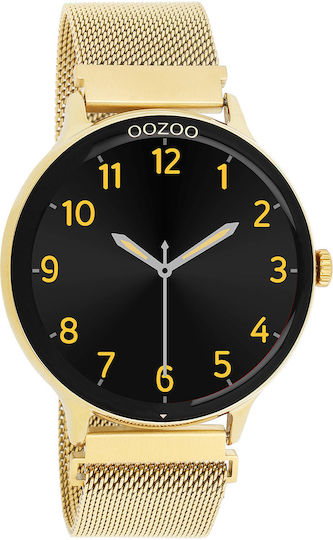 Oozoo Q00136 45mm Smartwatch με Παλμογράφο (Χρυσό)
