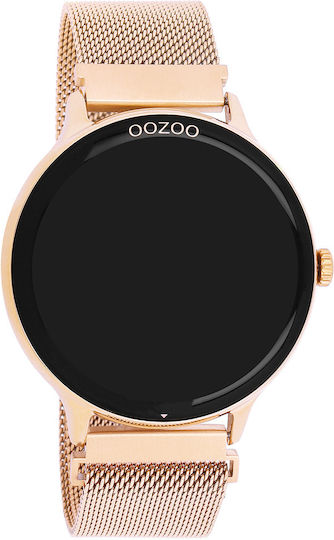 Oozoo Q00138 45mm Smartwatch με Παλμογράφο (Ροζ Χρυσό)