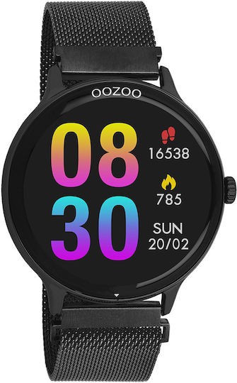 Oozoo Q00139 45mm Smartwatch with Heart Rate Monitor (Black)