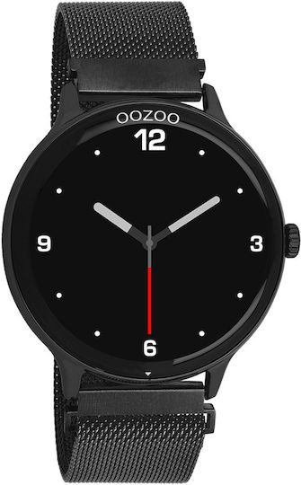 Oozoo Q00139 45mm Smartwatch με Παλμογράφο (Μαύρο)