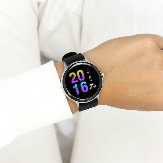 Oozoo Q00130 45mm Smartwatch mit Pulsmesser (Schwarz)