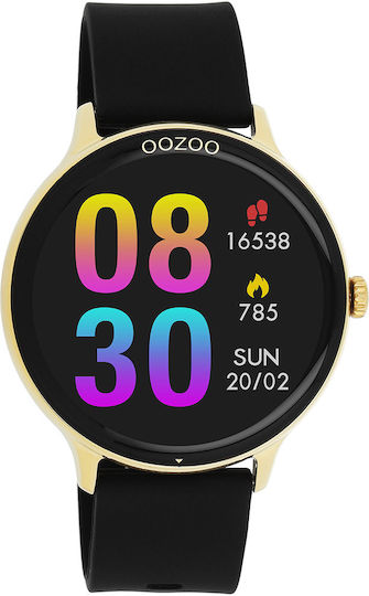 Oozoo Q00132 45mm Smartwatch with Heart Rate Monitor (Black)