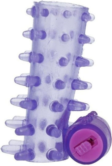 Love Casual Ring Vibration Sleeve Penis-Verlängerung Lila