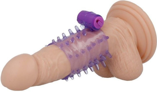 Love Casual Ring Vibration Sleeve Penis-Verlängerung Lila