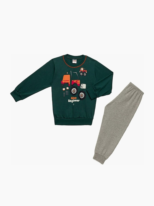 Minerva Pijama pentru copii De iarnă Verde Engineer