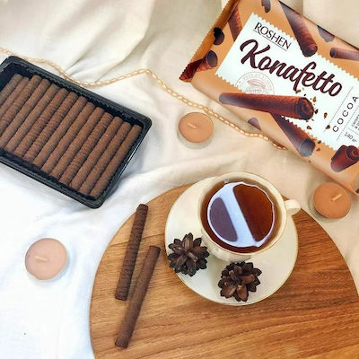 Roshen Konaffeto Wafer 140Traduceți în limba 'română' următoarea unitate de specificațiepentru un site de comerț electronic în categoria 'Ciocolată'.Răspundeți doar cu traducerea.gr 1buc