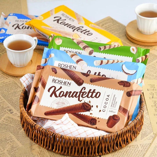 Roshen Konaffeto Cigarillos with Cocoa Cream Filling 140gr