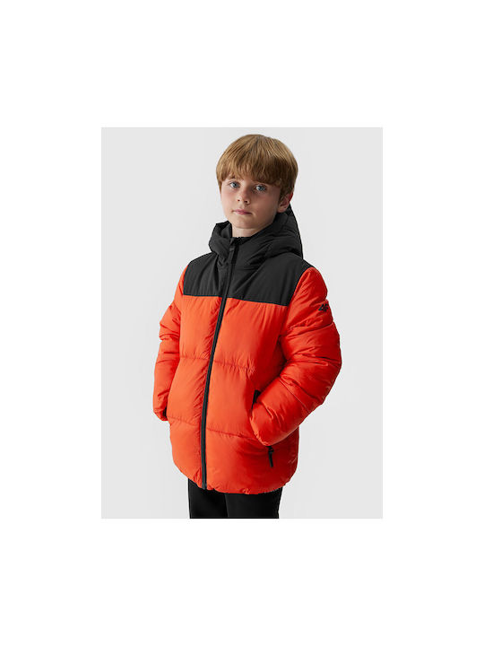 4F Kinderjacke Kurz mit Kapuze Rot