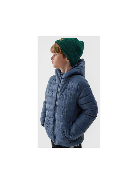 4F Kids Casual Jacket Short with Hood Dark blue.