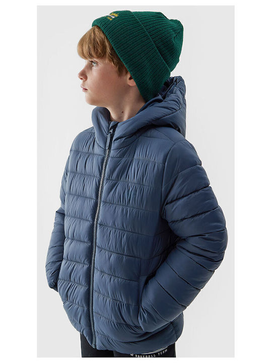 Kids' Casual Jacket Short with Hood Dark blue.