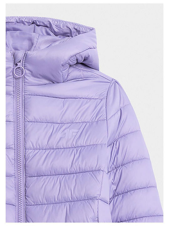 Kids' Casual Jacket Short with Hood Purple