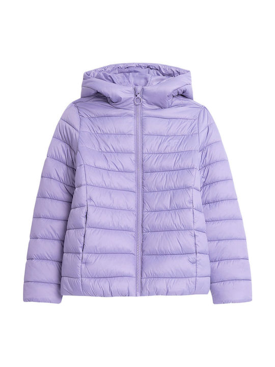 Kids' Casual Jacket Short with Hood Purple