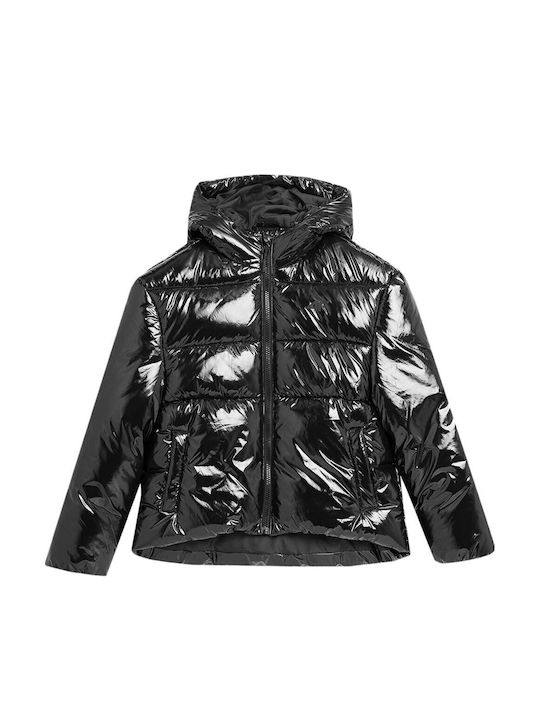 Kids' Casual Jacket Short with Hood Black